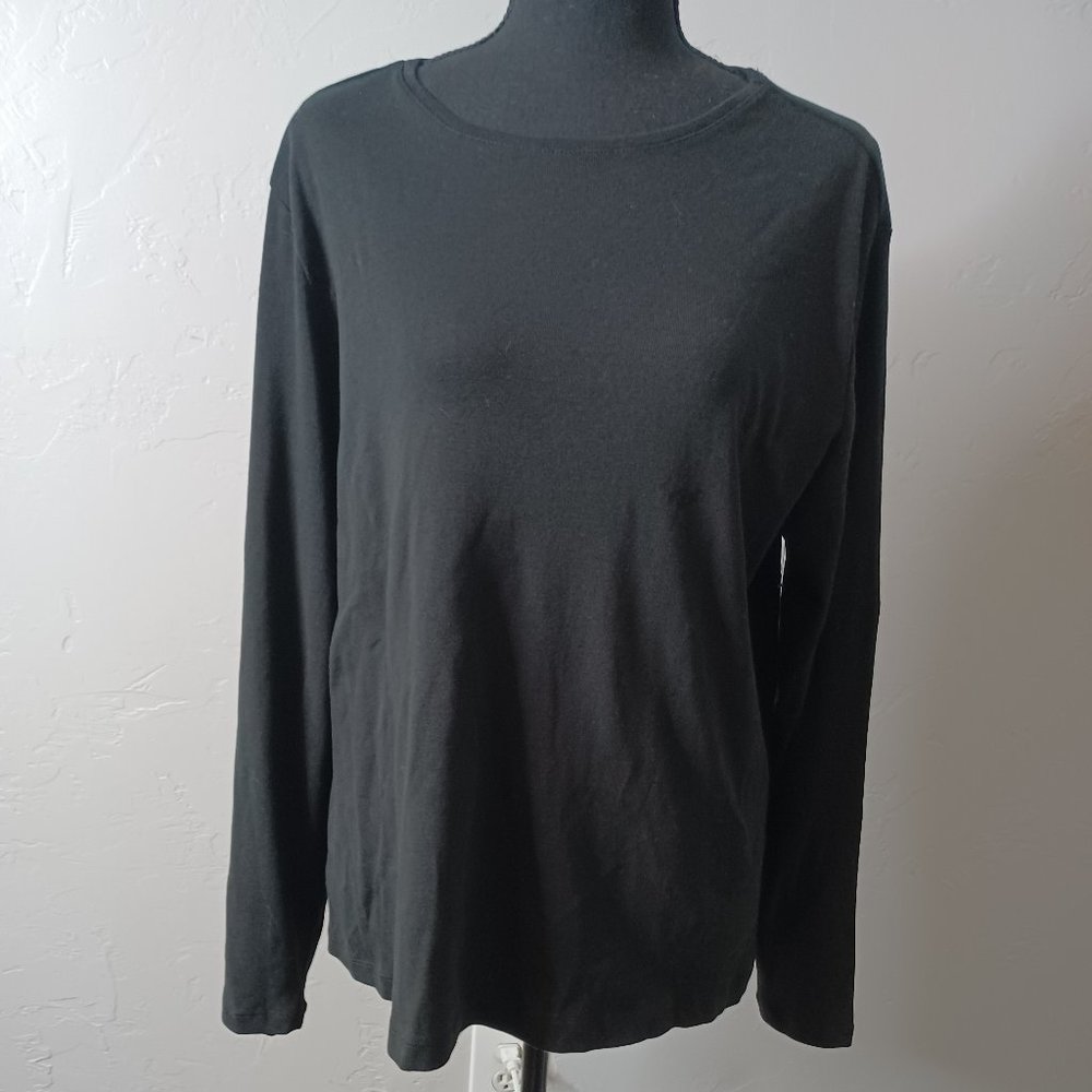 Christopher & Banks Black Long-sleeved Tee-Shirt Size Extra Large
